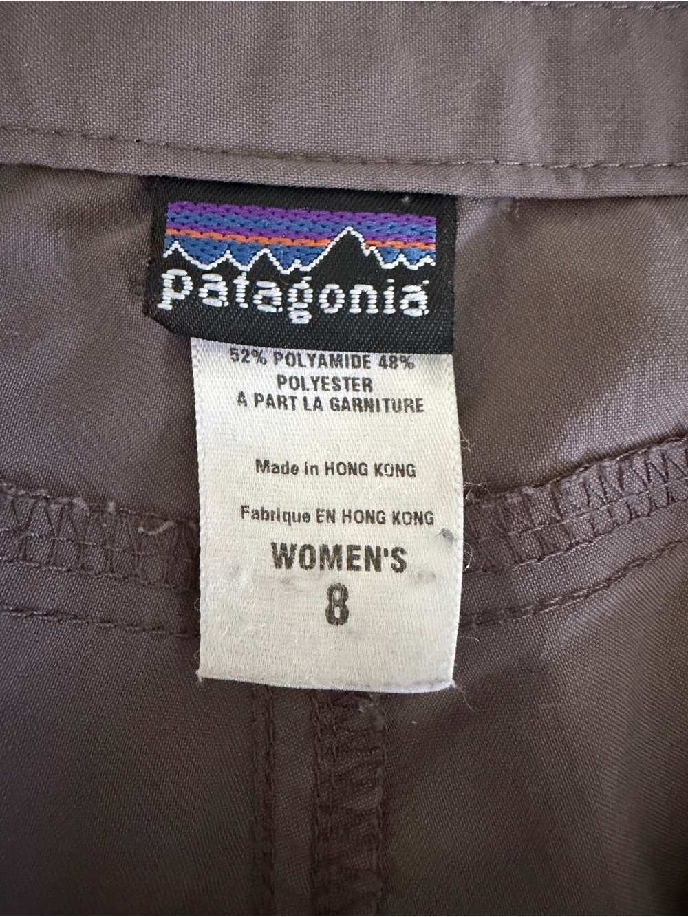 PATAGONIA Taupe/Prune Gray Hiking Shorts Outdoor Lightweight Women’s 8 - Picture 6 of 11
